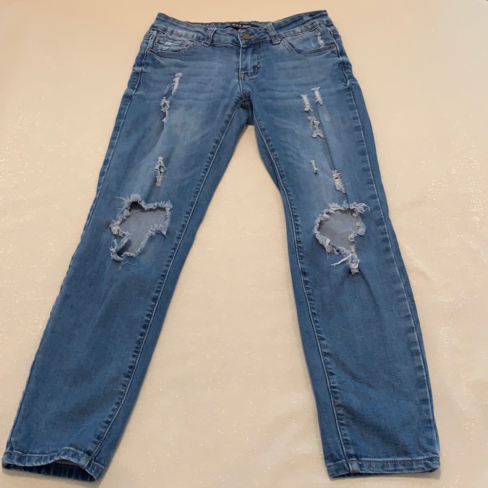 Wax Jean Blue distressed Size 5 - Picture 1 of 7